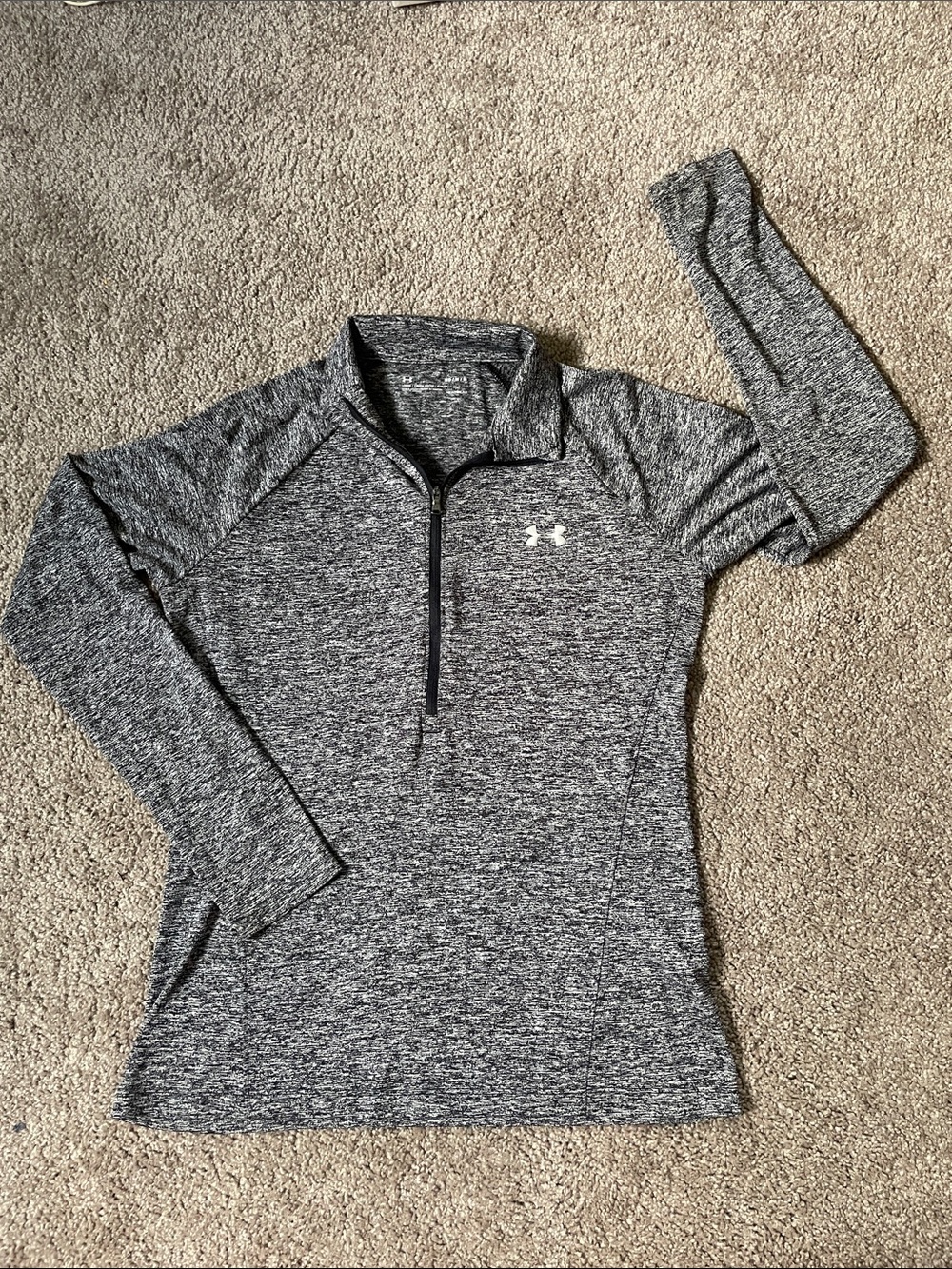 Under Armour Gray Heather 1/4 Zip Performance Top